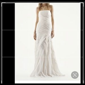 White by Vera Wang ivory chiffon wedding dress